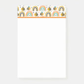 Muster für niedliche Hummeln und Regenbogen Post-it Klebezettel (Vorderseite)