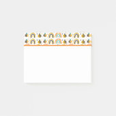 Muster für niedliche Hummeln und Regenbogen Post-it Klebezettel (Vorderseite)