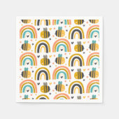 Muster für niedliche Hummeln und Regenbogen Serviette (Vorderseite)