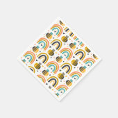 Muster für niedliche Hummeln und Regenbogen Serviette (Ecke)