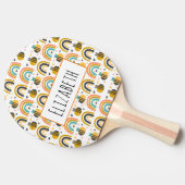 Muster für niedliche Hummeln und Regenbogen Tischtennis Schläger (Seitenansicht)