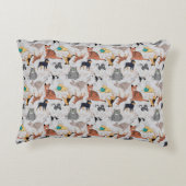Muster für niedliche Hunde und Katzen Dekokissen (Rückseite)