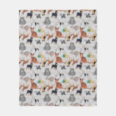 Muster für niedliche Hunde und Katzen Fleecedecke (Vorderseite)