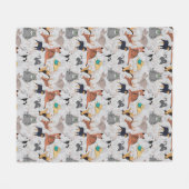 Muster für niedliche Hunde und Katzen Fleecedecke (Vorderseite (Horizontal))