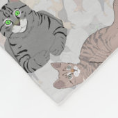 Muster für niedliche Hunde und Katzen Fleecedecke (Ecke)