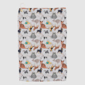 Muster für niedliche Hunde und Katzen Golfhandtuch (Vorderseite)