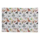 Muster für niedliche Hunde und Katzen Kissenbezug (Rückseite)