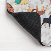 Muster für niedliche Hunde und Katzen Mousepad (Ecke)