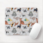 Muster für niedliche Hunde und Katzen Mousepad (Mit Mouse)