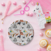 Muster für niedliche Hunde und Katzen Pappteller (Party)