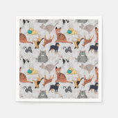 Muster für niedliche Hunde und Katzen Serviette (Vorderseite)