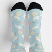 Muster für niedliche Kaninchen-Blume Socken (Oben)