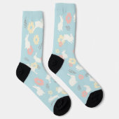 Muster für niedliche Kaninchen-Blume Socken (Rechts)