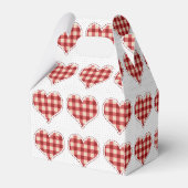 Muster für niedliche Karierte Herzen und Punkte Geschenkschachtel (Rückseite)