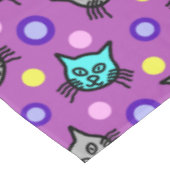 Muster für niedliche Katzen in Violett Kleine Tabl Tischdecke (Schrägansicht)