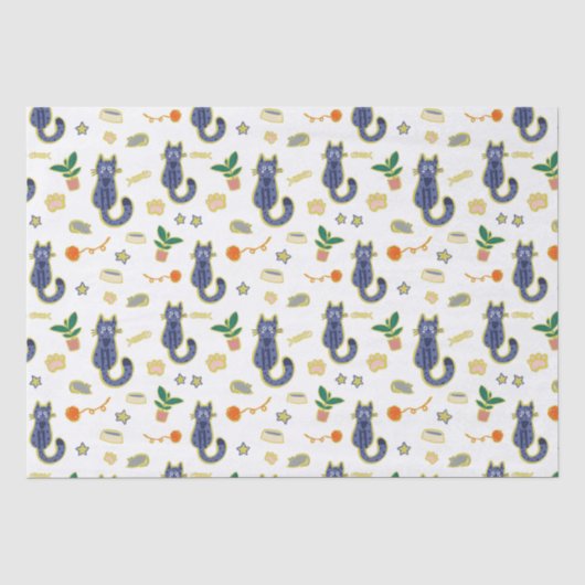 Muster für Niedliche Katzen Seidenpapier (Vorderseite)