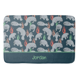 Muster für niedliche Manatees Meereswelt Tiere Badematte