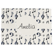 Muster für niedliche Musikereignisse Große Geschenktüte (Rückseite)