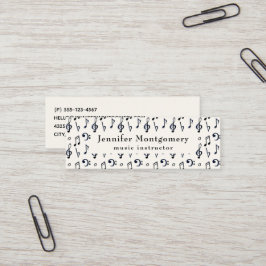 Muster für niedliche Musikereignisse Mini Visitenkarte