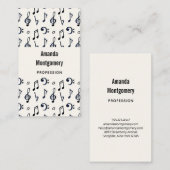 Muster für niedliche Musikereignisse Visitenkarte (Vorne/Hinten)