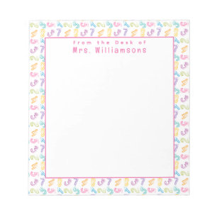 Muster für niedliche Nummern - Vom Schreibtisch de Notizblock