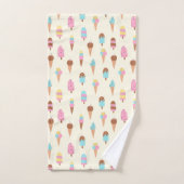 Muster für niedliche Pastelleis-Süßigkeiten Badhandtuch Set (Handtuch)