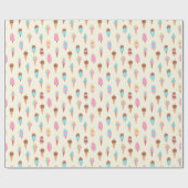 Muster für niedliche Pastelleis-Süßigkeiten Geschenkpapier (Flach)