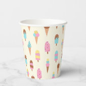 Muster für niedliche Pastelleis-Süßigkeiten Pappbecher (Rückseite)