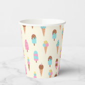 Muster für niedliche Pastelleis-Süßigkeiten Pappbecher (Links)