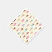 Muster für niedliche Pastelleis-Süßigkeiten Serviette (Ecke)