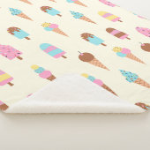 Muster für niedliche Pastelleis-Süßigkeiten Sherpadecke (3/4)