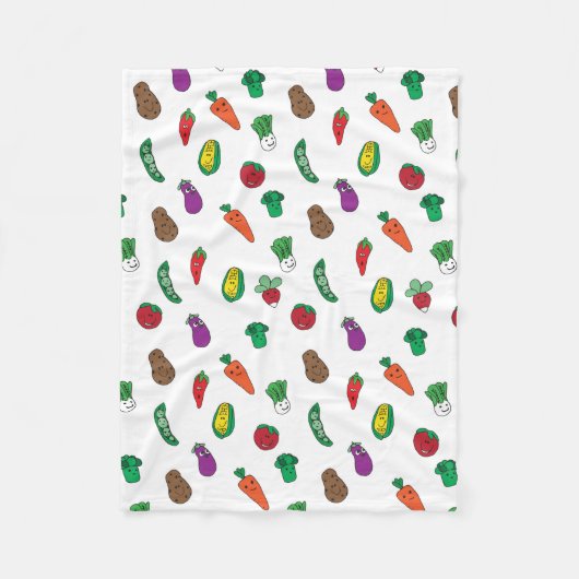 Muster für niedliche pflanzliche Lebensmittel Fleecedecke (Vorderseite)