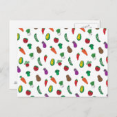 Muster für niedliche pflanzliche Lebensmittel Postkarte (Vorne/Hinten)