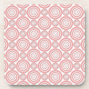 Muster für niedliche rosa und weiße geometrische K Getränkeuntersetzer