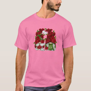 Muster für niedliche Rose für Blume und Valentine T-Shirt