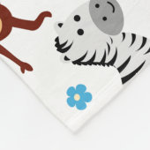 Muster für niedliche Safari-Tiere im Kinderzimmer Fleecedecke (Ecke)