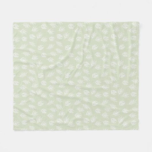 Muster für Niedliche Sage Green-Blätter Fleecedecke (Vorderseite (Horizontal))