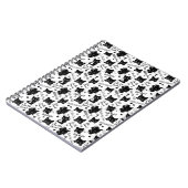 Muster für niedliche Schwarze Katzen und Redewendu Notizblock (Linke Seite)