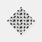 Muster für niedliche Schwarze Katzen und Redewendu Serviette (Ecke)