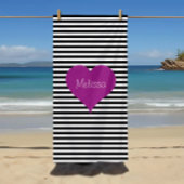 Muster für niedliche schwarze und weiße Streifen Strandtuch