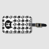 Muster für niedliche Schwarzkatzenausdrücke Gepäckanhänger (Vorderseite (Horizontal))