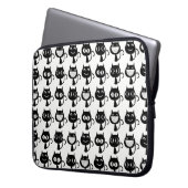 Muster für niedliche Schwarzkatzenausdrücke Laptopschutzhülle (Vorderseite Links)