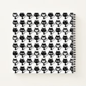 Muster für niedliche Schwarzkatzenausdrücke Notizblock (Rückseite)