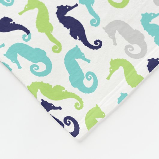 Muster für niedliche Seepferde Fleecedecke (Ecke)