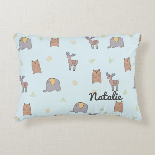 Muster für Niedliche skandinavische Tiere Dekokissen (Vorderseite)