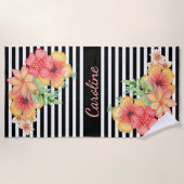 Muster für Niedliche Streifen im Gewässer mit eige Strandtuch (Vorderseite)