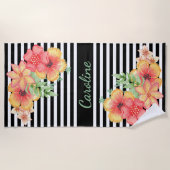 Muster für Niedliche Streifen im Gewässer mit eige Strandtuch (Vorderseite)