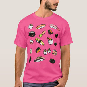 Muster für niedliche Sushi-Zeichen T-Shirt