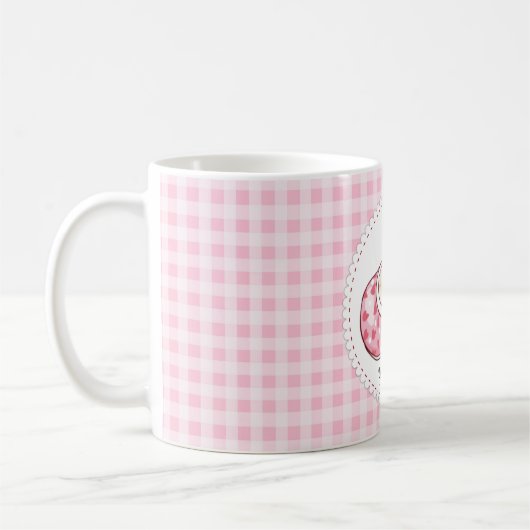 Muster für niedliche Teddybären-Monogramm Kaffeetasse (Links)