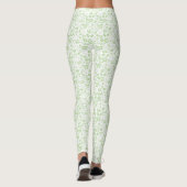 Muster für niedliche tropische Blume mit blasser M Leggings (Rückseite)